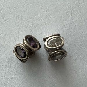 Silver and Purple Pandora Charm